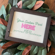 Custom Canvas Print 9.5x11.5 8x10 reclaimed wood, canvas print photo logo maps, your choice of print! Portrait or landscape