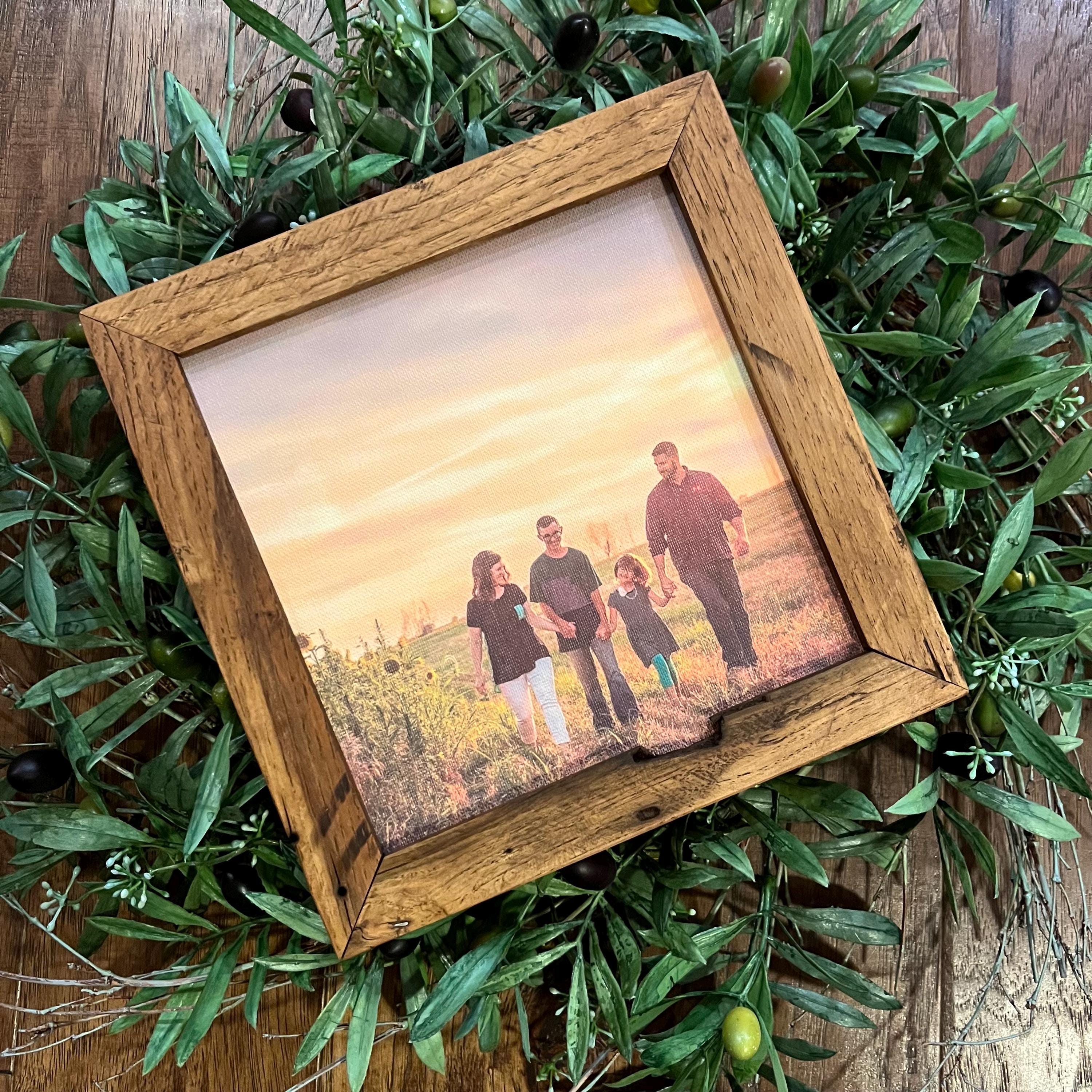 Custom Canvas Print 9.5x9.5 8x8 reclaimed wood, canvas print photo logo maps, your choice of print! Vendor Show Signs or Logos