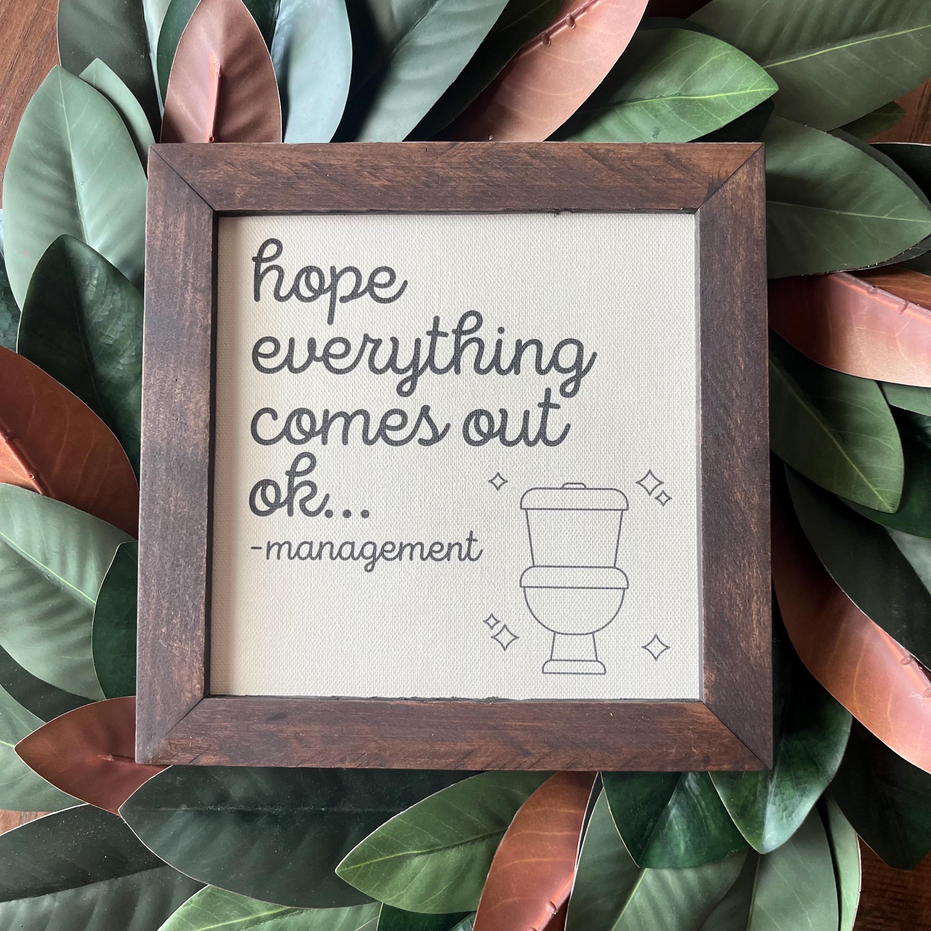 Funny Bathroom Sign: Wash Your Hands Jackass, Reclaimed Wood Frame