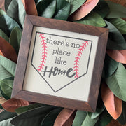 Baseball Home Plate Canvas Print, Reclaimed Wood Frame, Team Gift